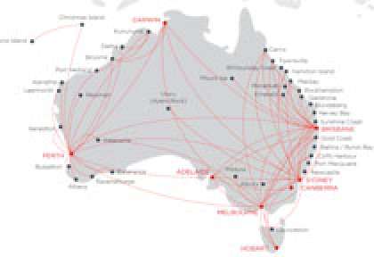 réseau domestique de Virgin Australia en Australie