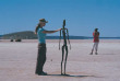 Australie - Circuit Outback Way - Western Australia - Lac Ballard, statues de Antony Gormley