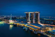 Singapour - Marina Bay Sands - Vue extérieure de nuit