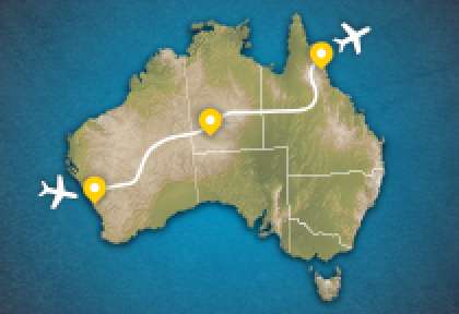 Carte Circuit l'Outback Way