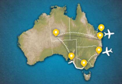 Carte circuit Australie essentielle