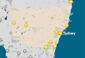 Carte du New South Wales