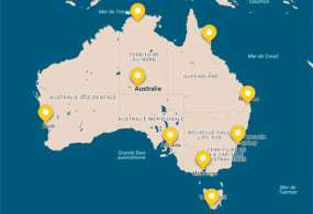 Carte interactive de l'Australie